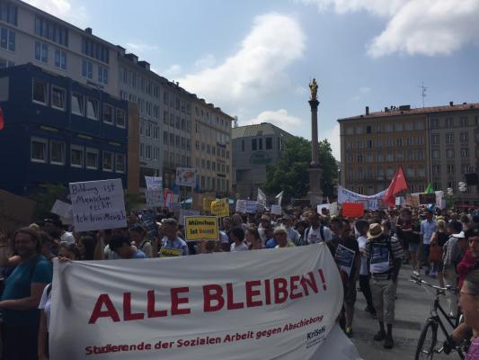 Bild von der Demonstration von Gemeinsam für Menschenrechte und Demokratie, Juli 2017